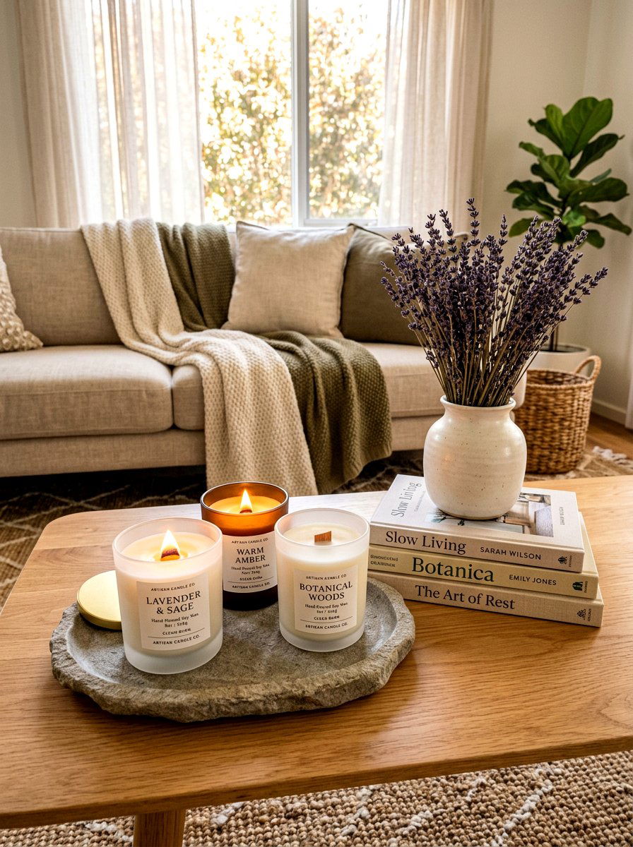 Scented Soy Candles - 30 quiet romance home ideas