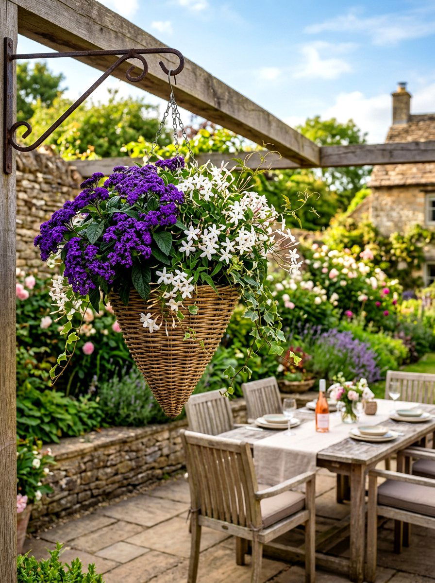 Scented hanging flower basket - 30 hanging flower basket ideas