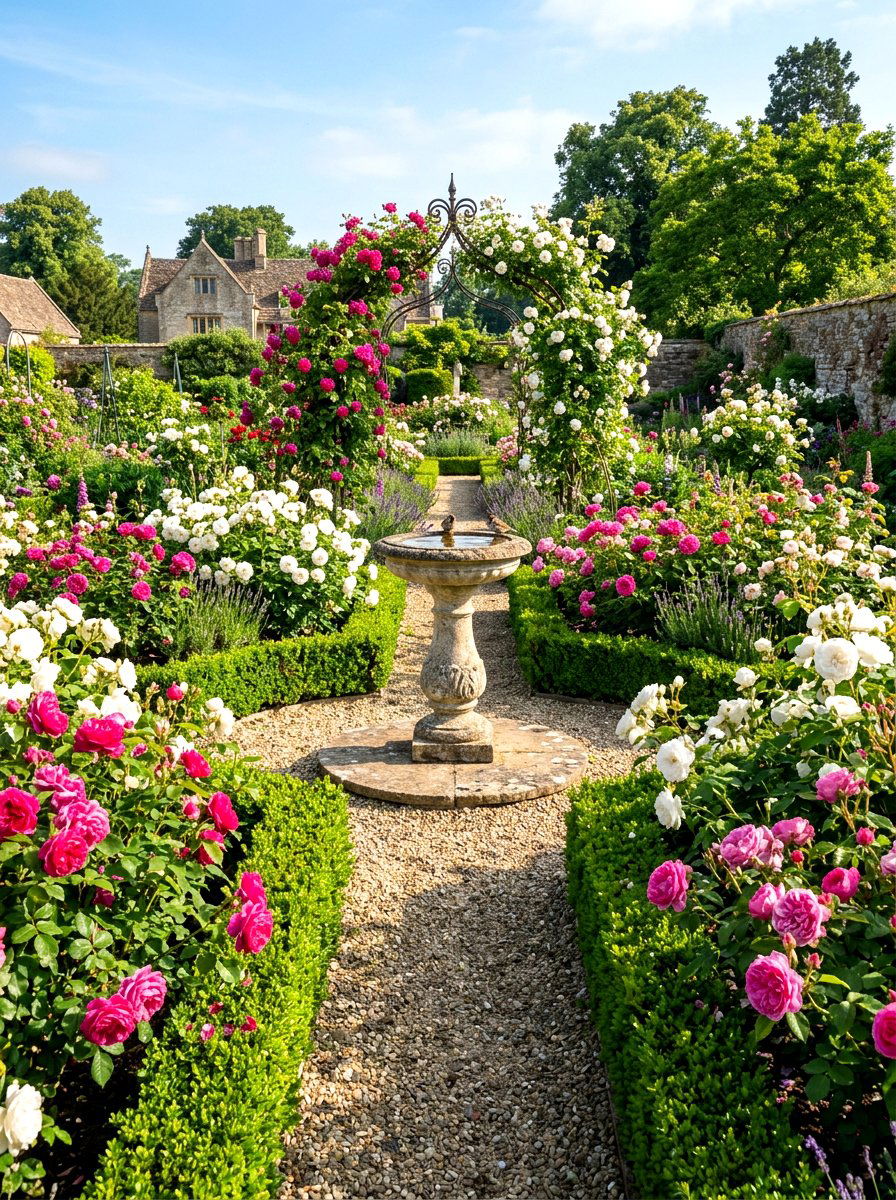 Scented rose garden - 30 fragrance garden backyard ideas