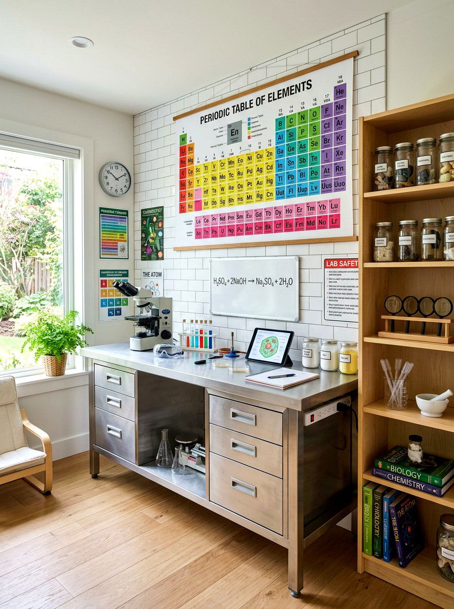 Science Lab Homeschool Room - 30 homeschool room ideas
