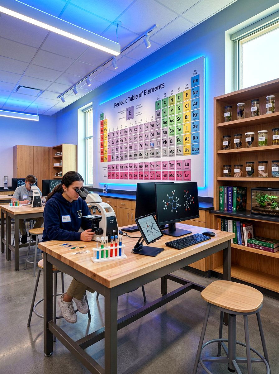 Science Themed Learning Area - 30 kids study corner ideas