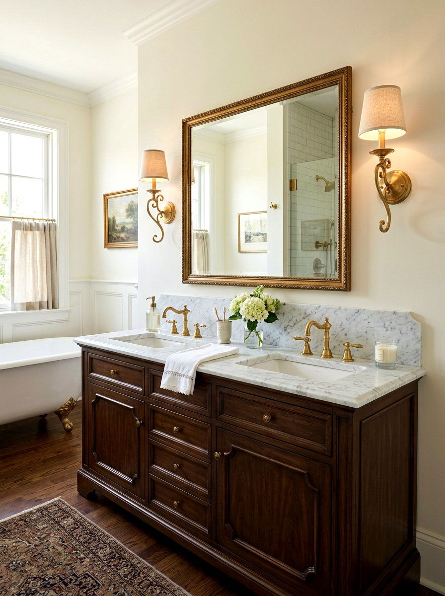 Sconce Bathroom Lighting - 30 traditional bathroom ideas