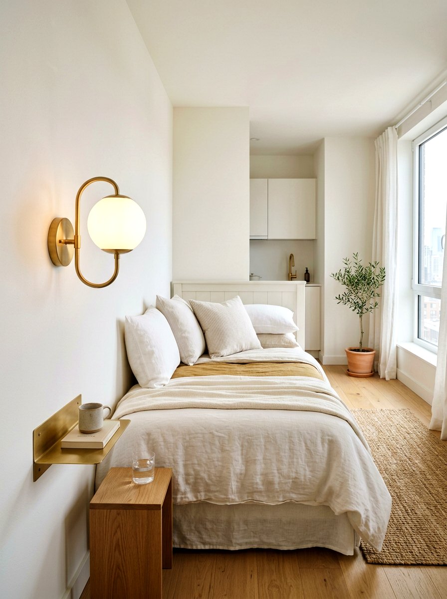Sconce Lighting - 30 micro apartment decor ideas