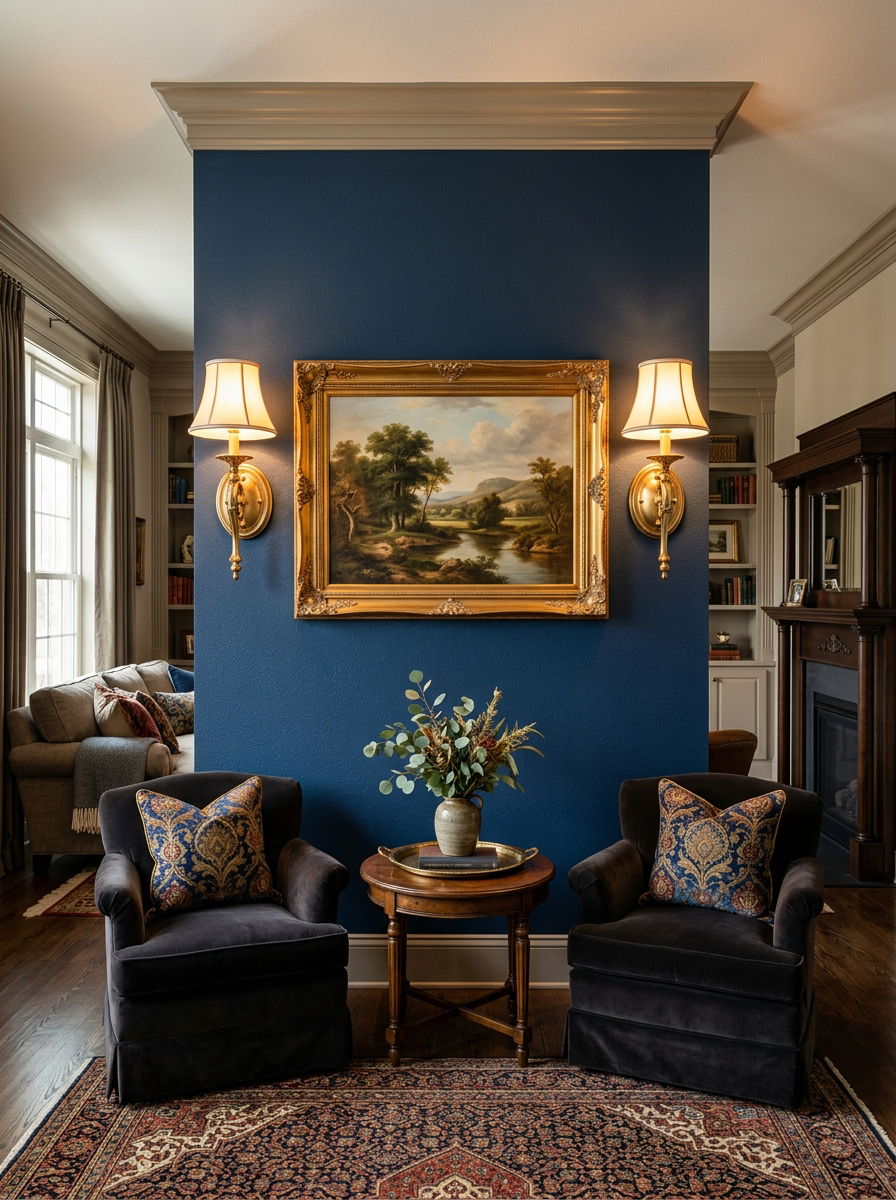 Sconce lighting lounge - 30 heritage lounge room ideas
