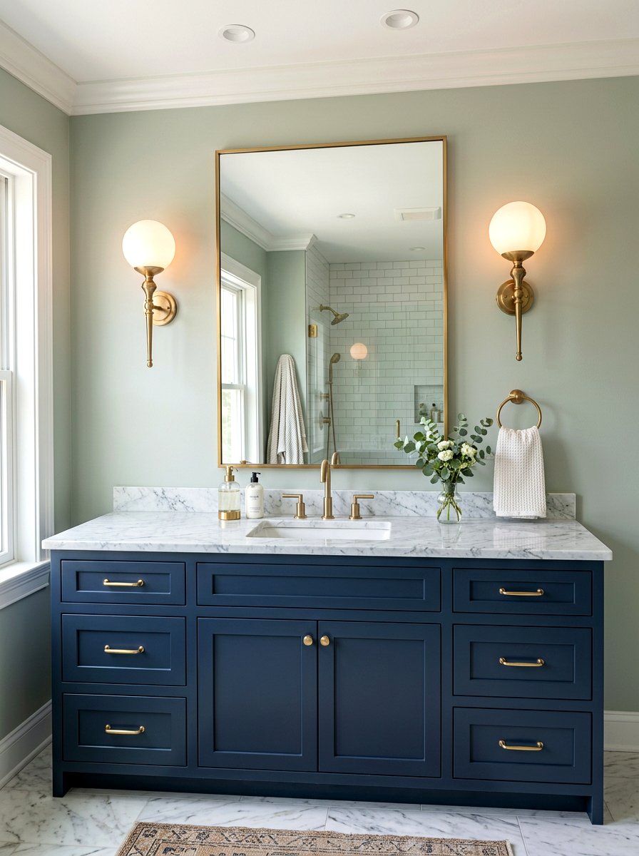 Sconce wall lighting - 30 bathroom makeover ideas