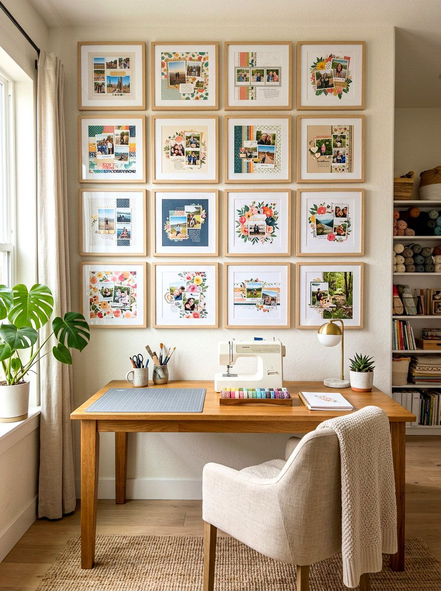 Scrapbook Layout Display - 30 scrapbook room ideas