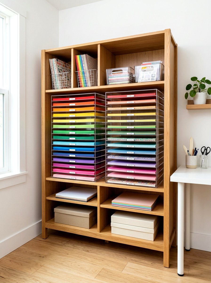 Scrapbook Paper Storage - 30 scrapbook room ideas