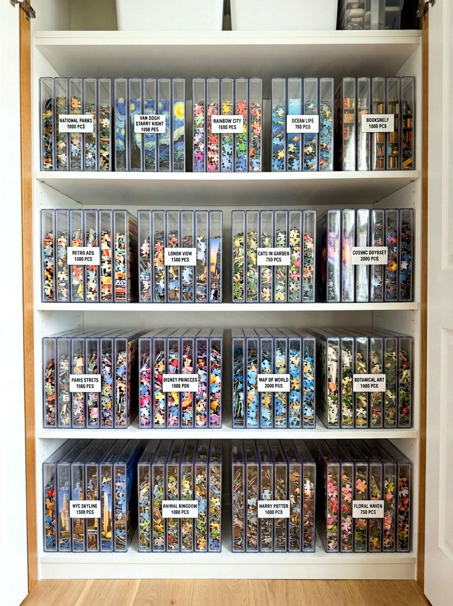 Scrapbook cases - 30 puzzle storage ideas