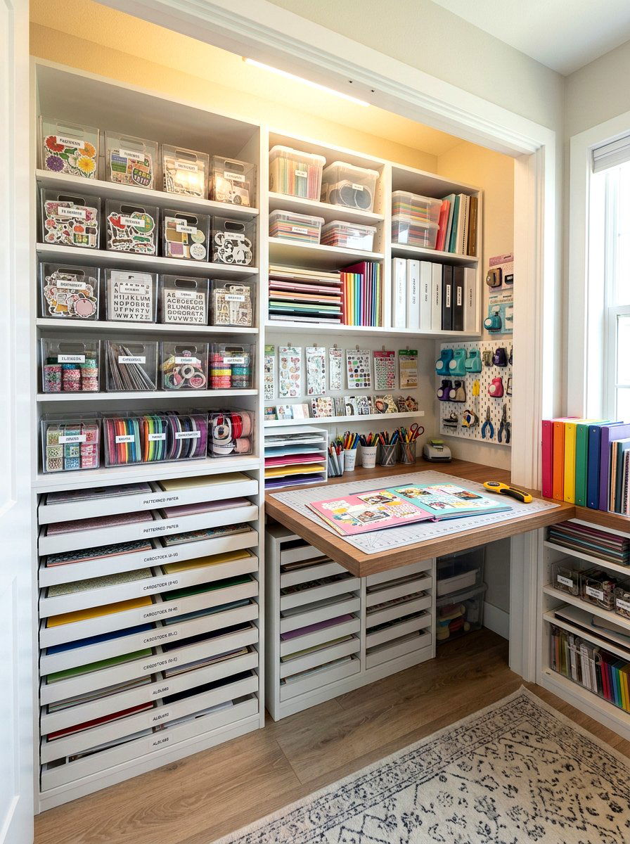 Scrapbooking craft closet - 30 craft closet ideas