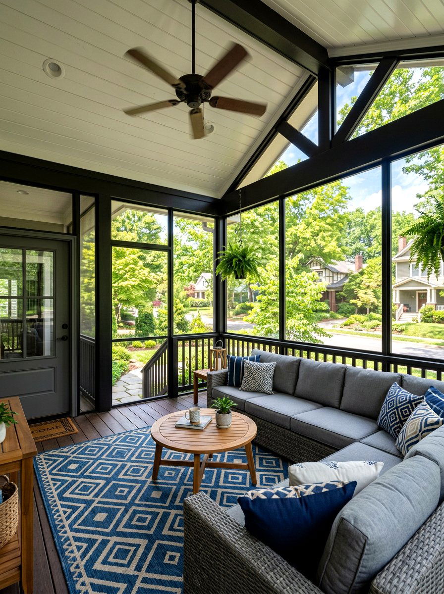 Screened Front Porch - 30 curb appeal front porch ideas