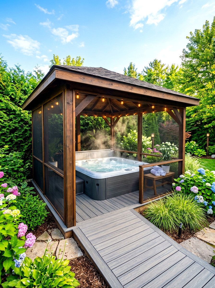 30 Screened Gazebo Ideas for Cozy, Breezy Backyard Days