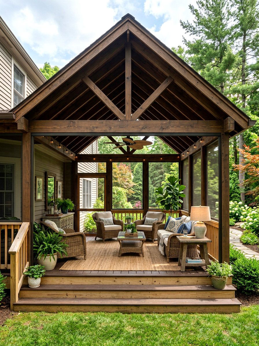 Screened In Attached Deck - 30 attached deck ideas