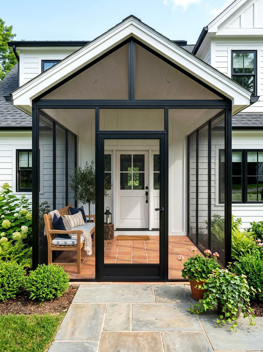Screened In Front Entry - 30 covered entryway ideas