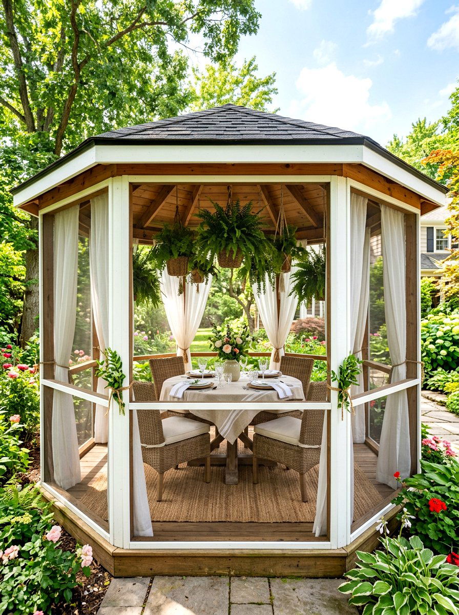 Screened In Gazebo - 30 cozy gazebo ideas