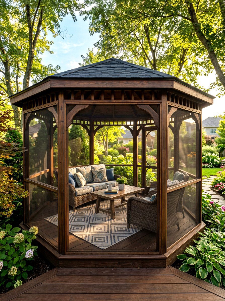 Screened In Gazebo - 30 gazebo ideas