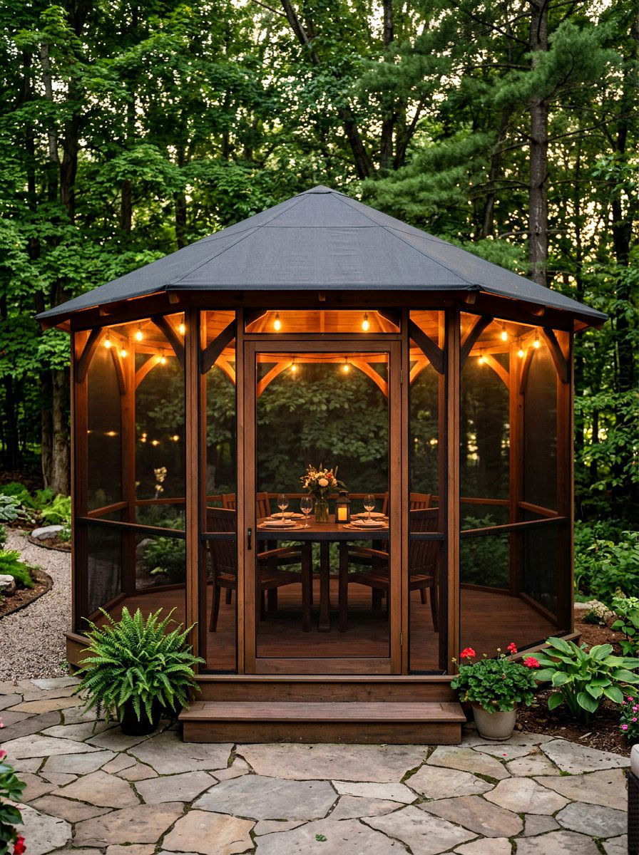 Screened In Gazebo - 30 soft top gazebo ideas