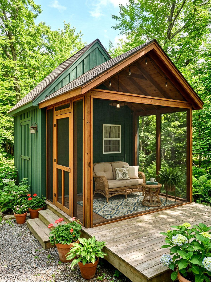 Screened In Porch - 30 shed porch ideas