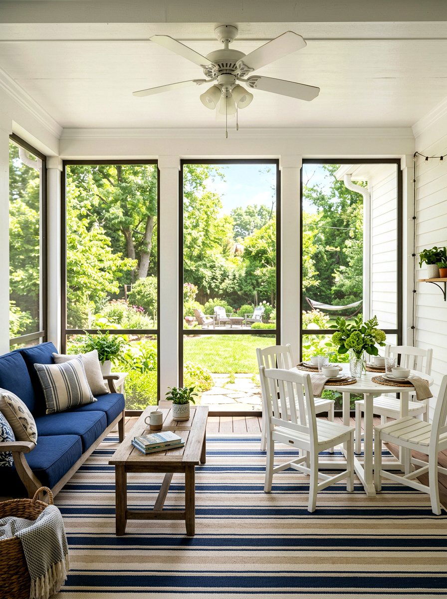 Screened In Porch - 30 covered patio lounge ideas