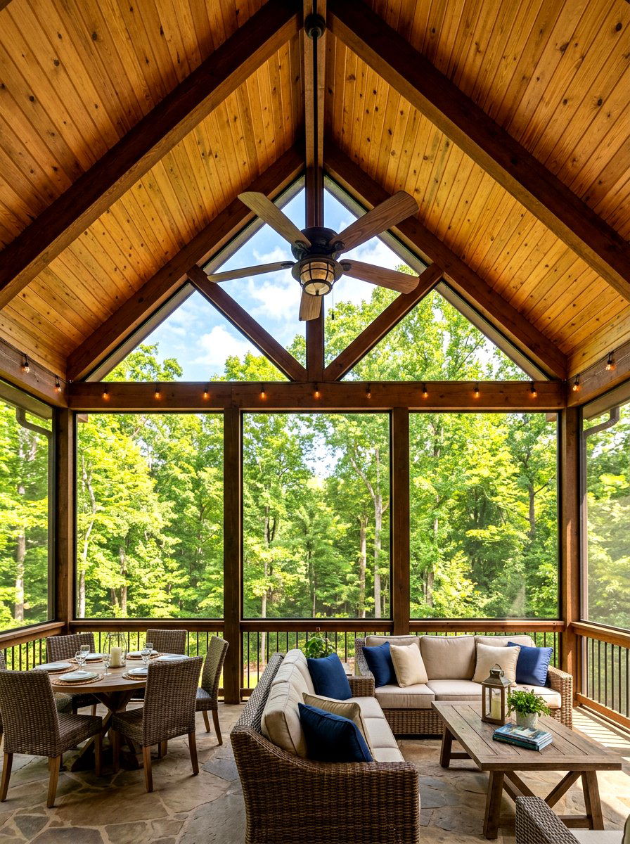 Screened In Porch Cathedral Ceiling - 30 screened in porch ideas