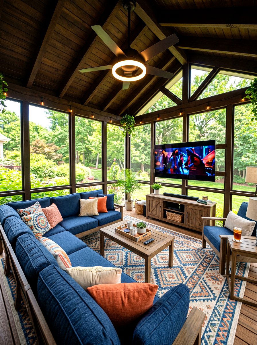 Screened In Porch Fan - 30 outdoor ceiling fan patio ideas
