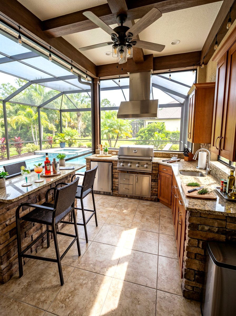Screened In Porch Outdoor Kitchen - 30 screened in porch ideas