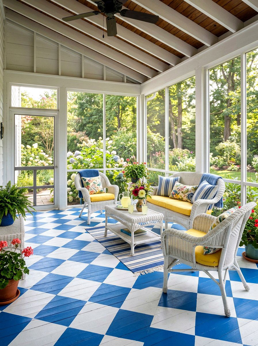 Screened In Porch Painted Floor - 30 screened in porch ideas