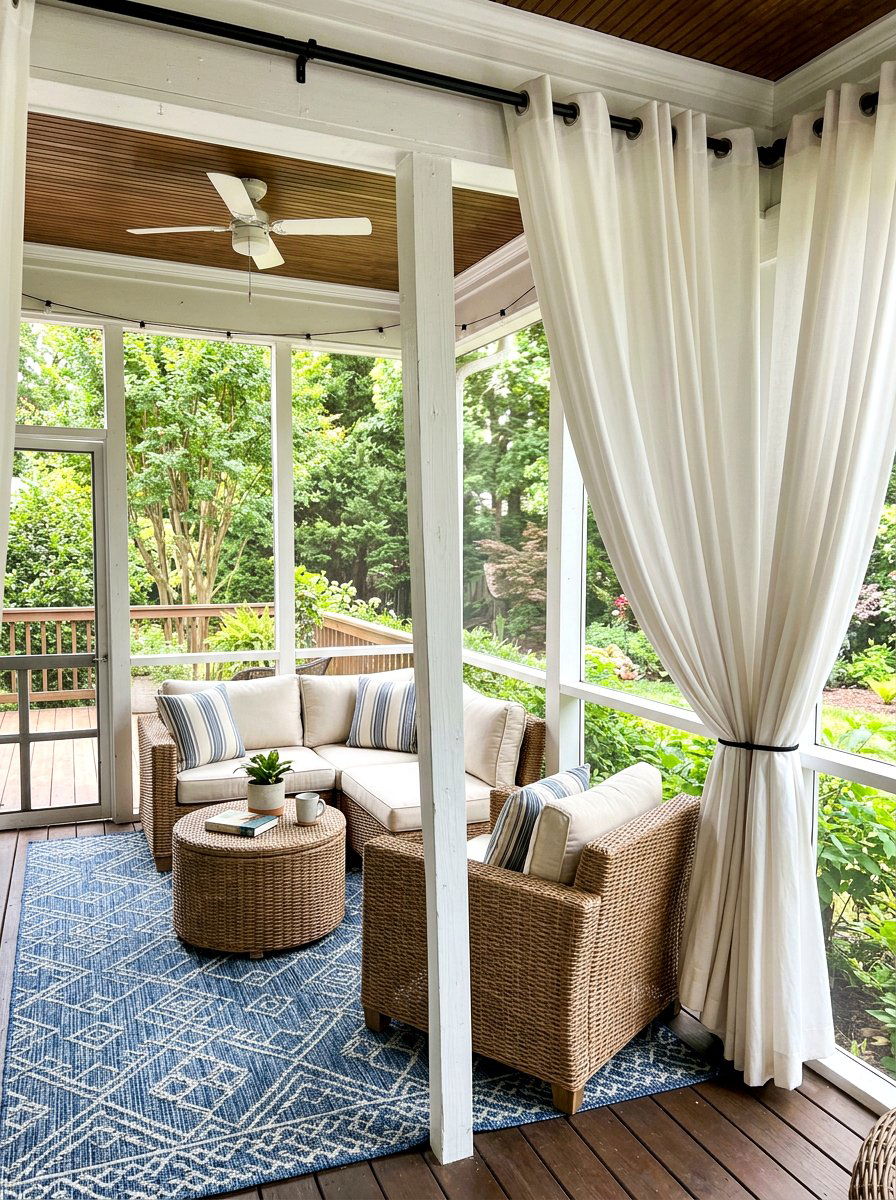 Screened In Porch Privacy Curtains - 30 screened in porch ideas