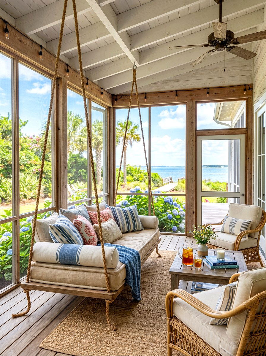Screened Porch - 30 seaside cottage ideas