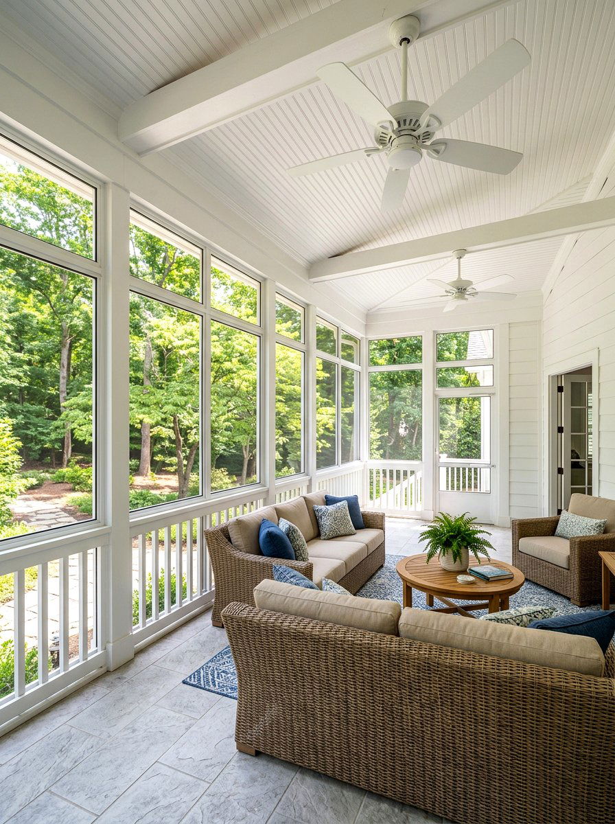 Screened Porch Railing - 30 porch handrail ideas