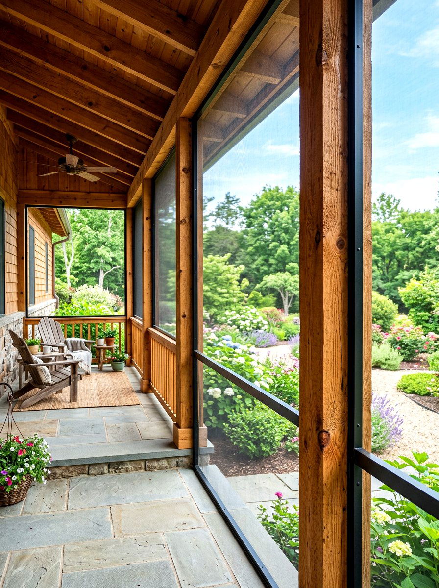 Screened Porch Wood Column - 30 farmhouse porch columns ideas