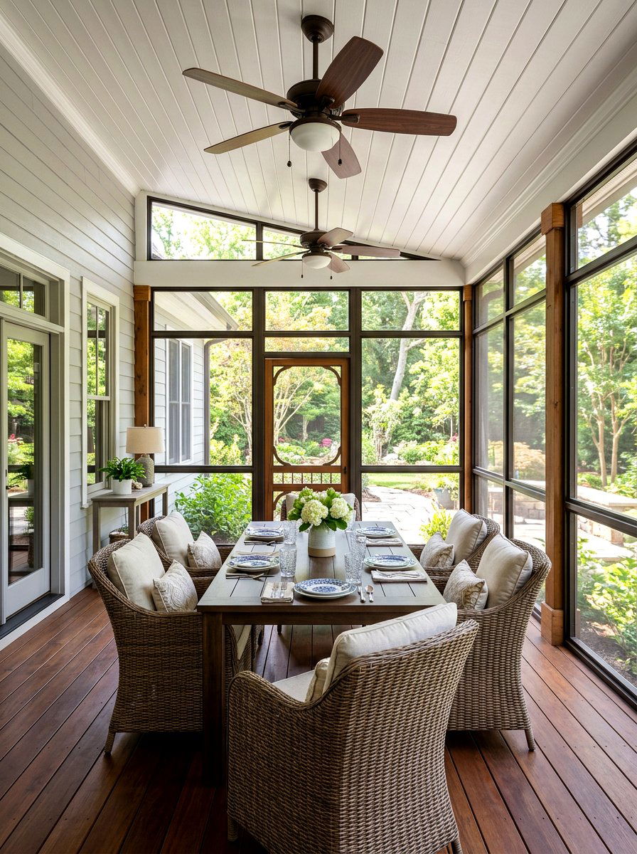 Screened Porch - 30 al fresco dining ideas