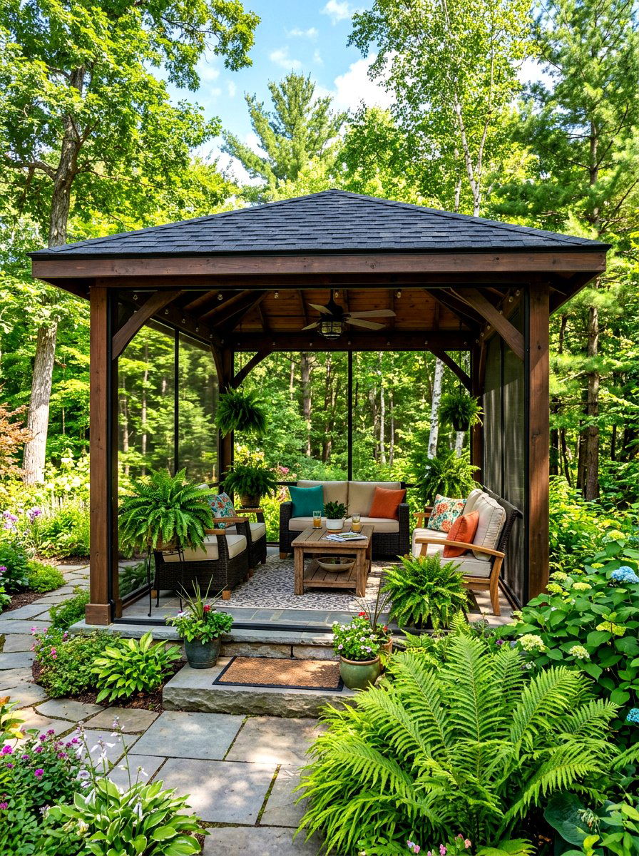 Screened garden gazebo - 30 garden gazebo ideas