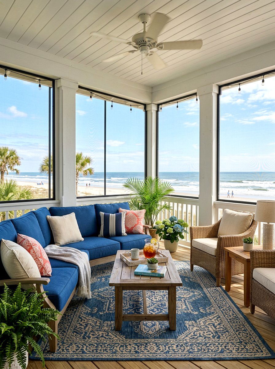 Screened in porch - 30 beach house patio ideas