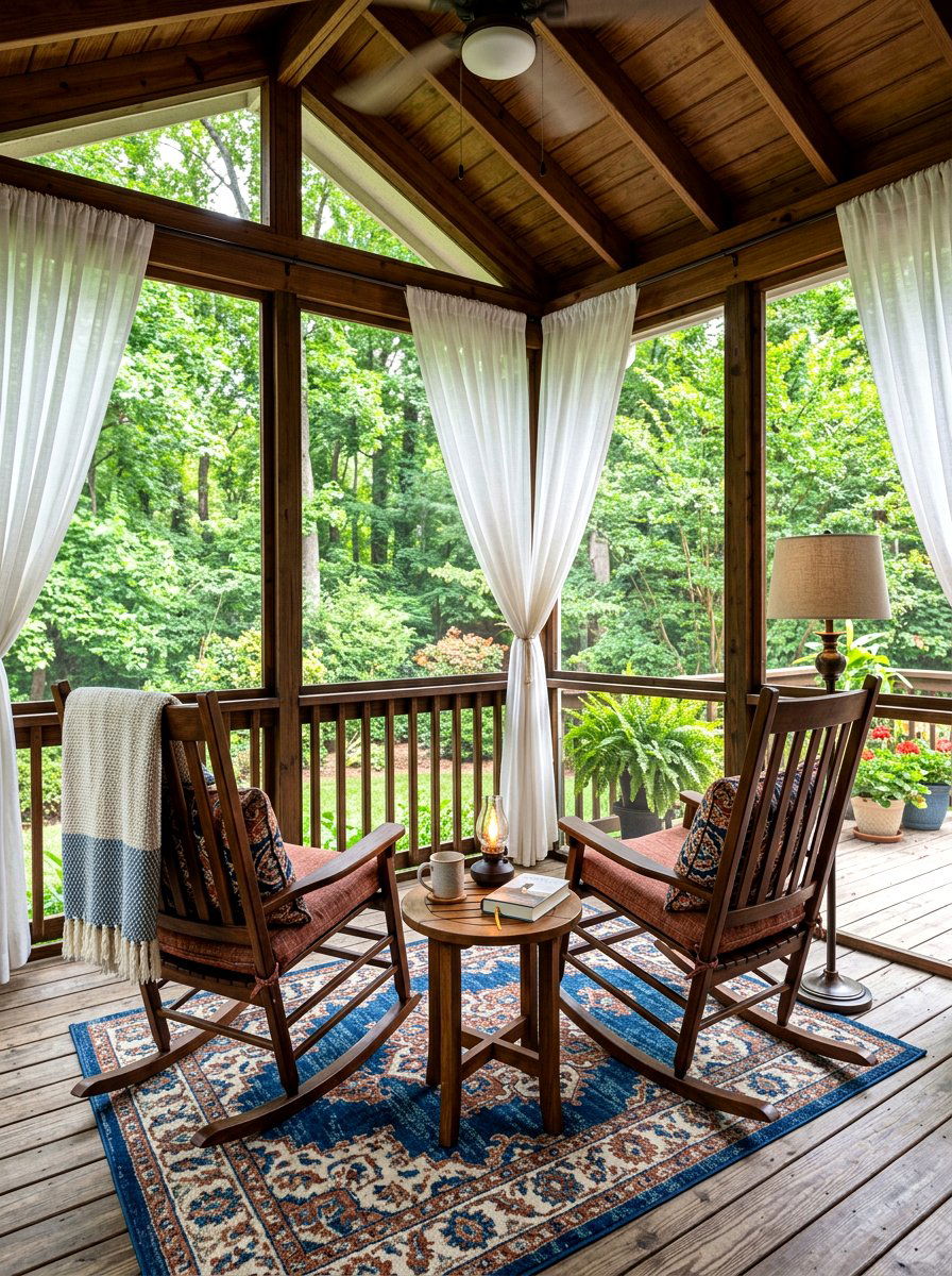 Screened in porch rocking chairs - 30 porch rocking chair styling ideas