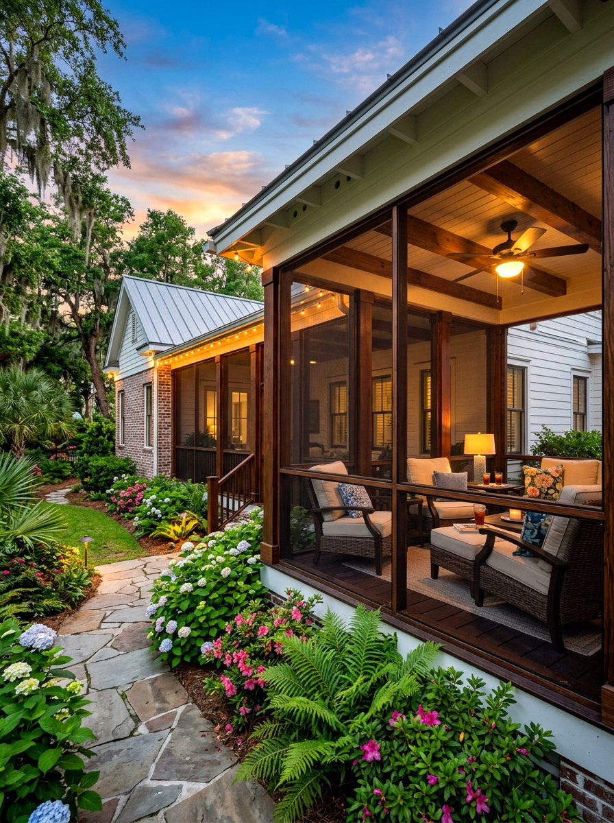 Screened porch - 30 cozy evening porch ideas