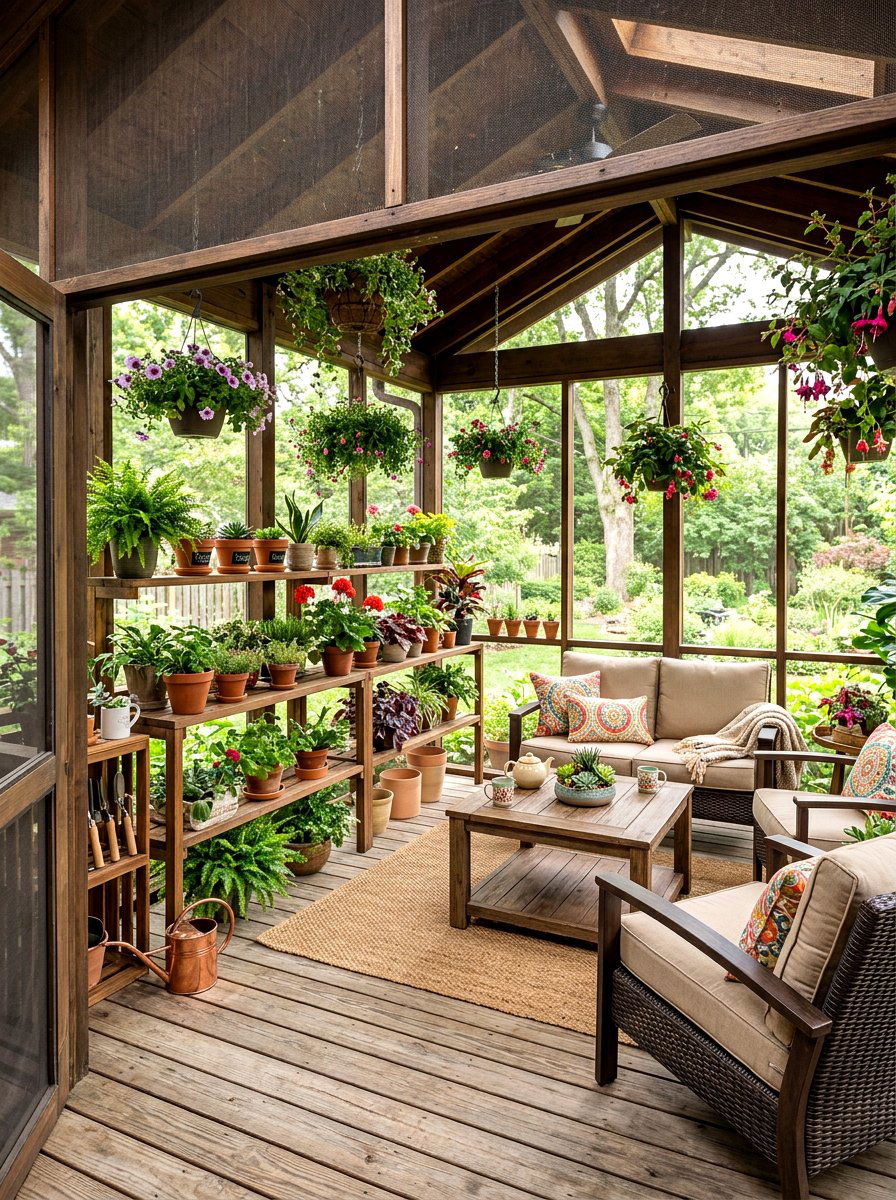Screened porch greenhouse conversion - 30 attached greenhouse porch ideas