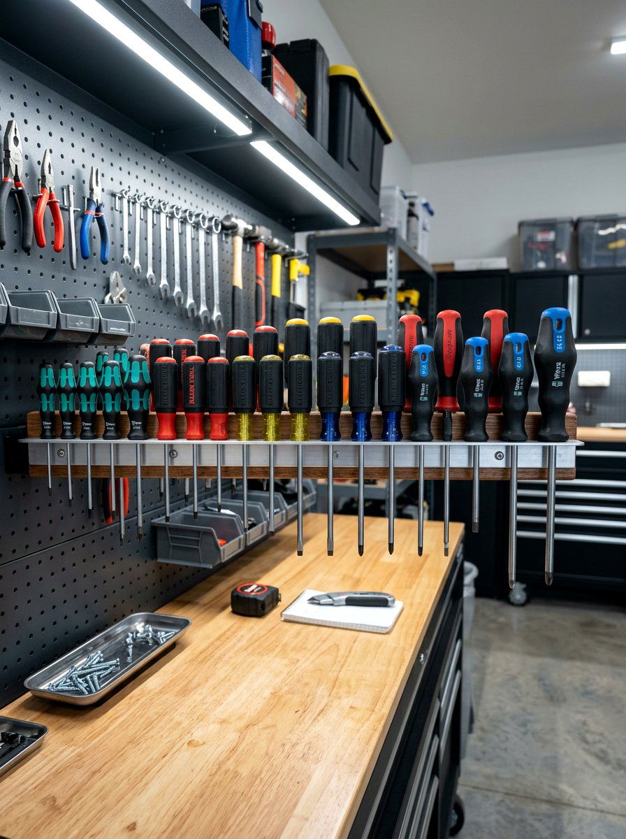 Screwdriver Rack Systems - 30 garage organization ideas