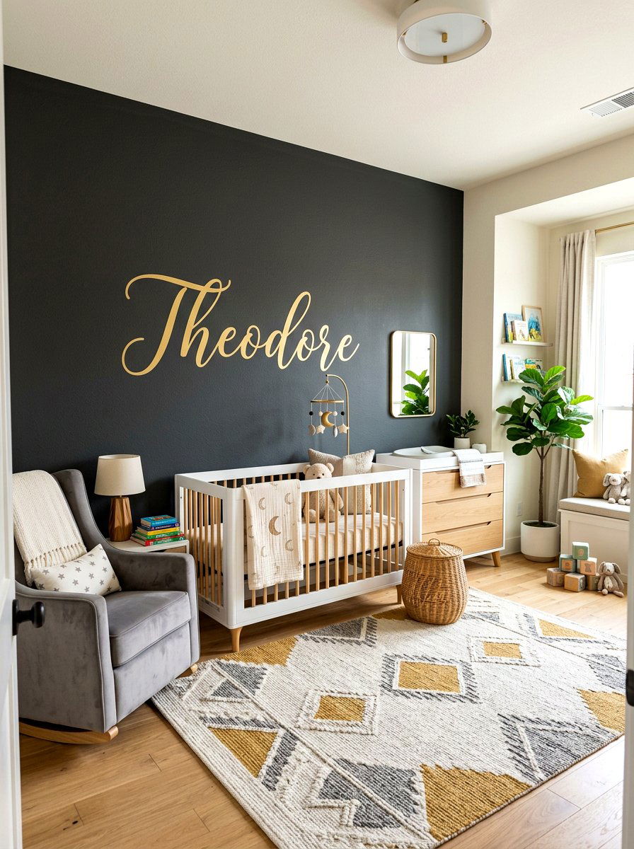 Script Name Wall Decal - 30 nursery name wall ideas