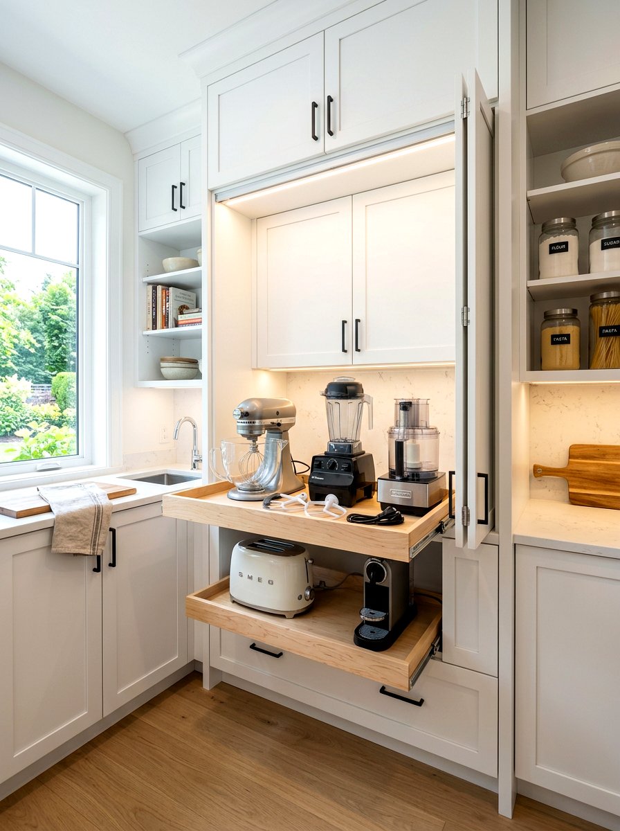Scullery Appliance Storage - 30 scullery pantry ideas