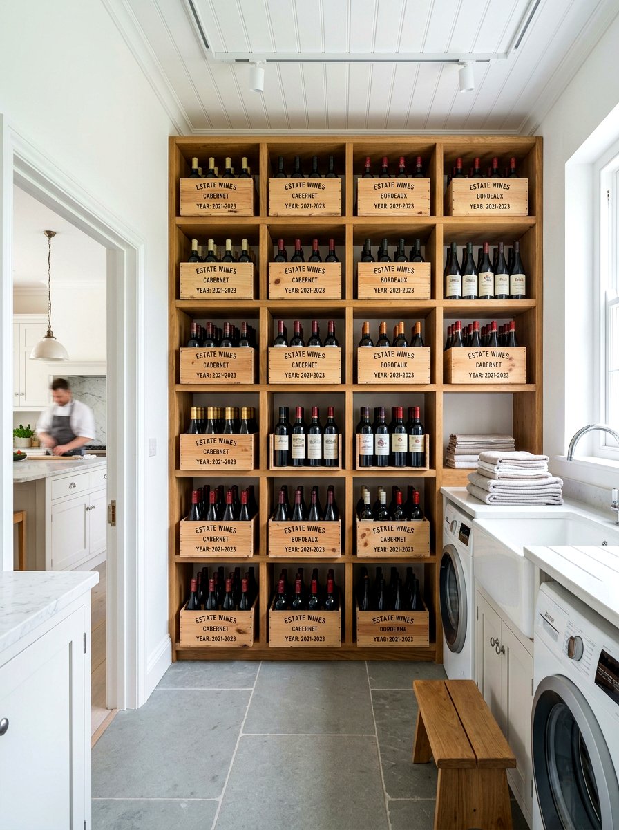 Scullery Wine Storage Shelves - 30 wine storage kitchen ideas