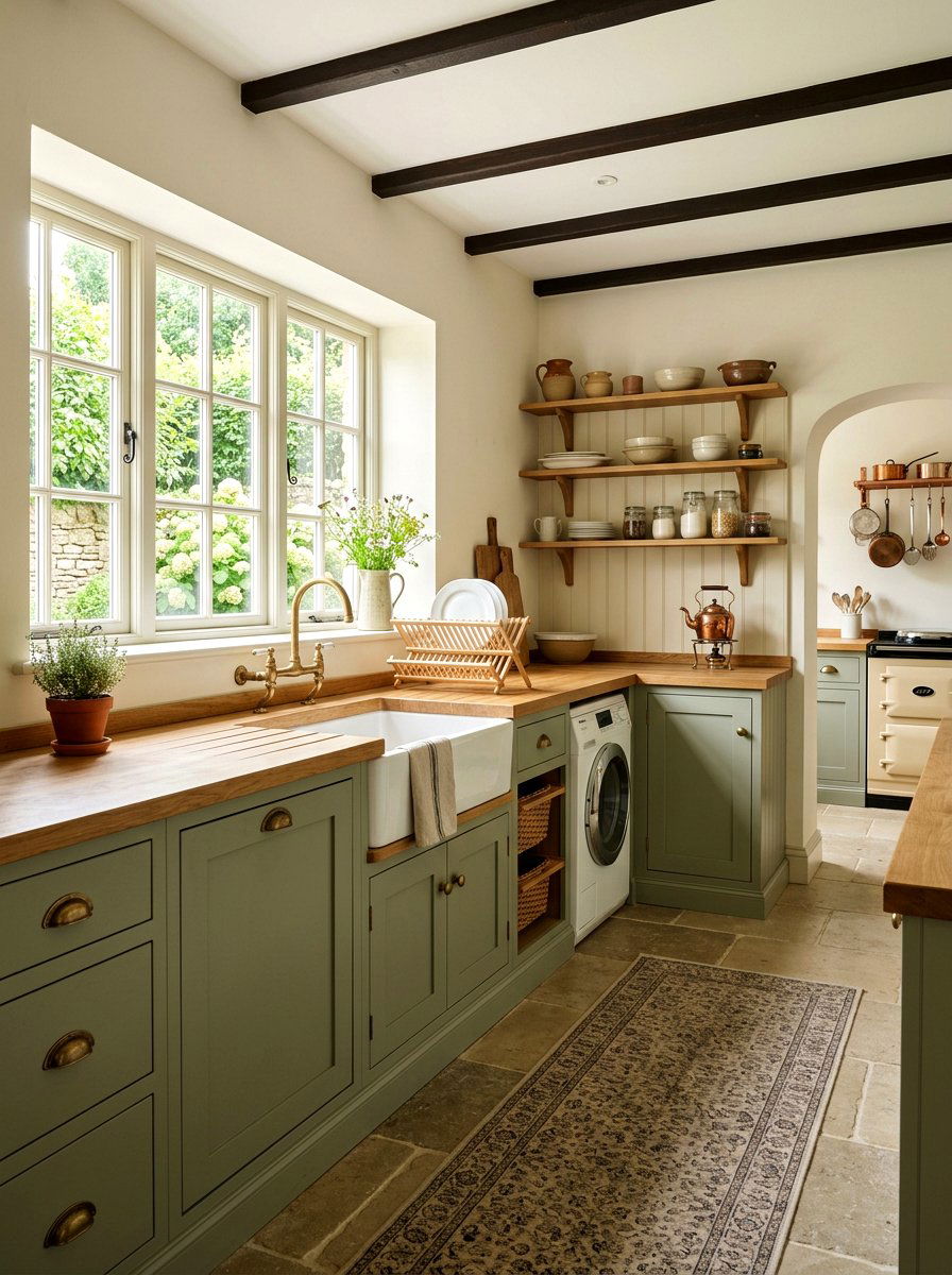 Scullery With Butcher Block Counters - 30 walk in scullery ideas