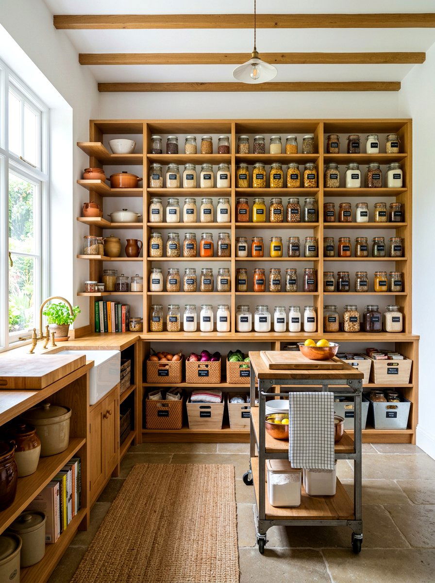 Scullery With Floor To Ceiling Shelving - 30 walk in scullery ideas