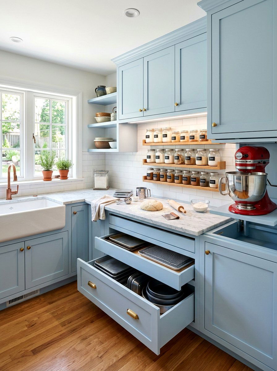 Scullery with baking station - 30 scullery kitchen ideas