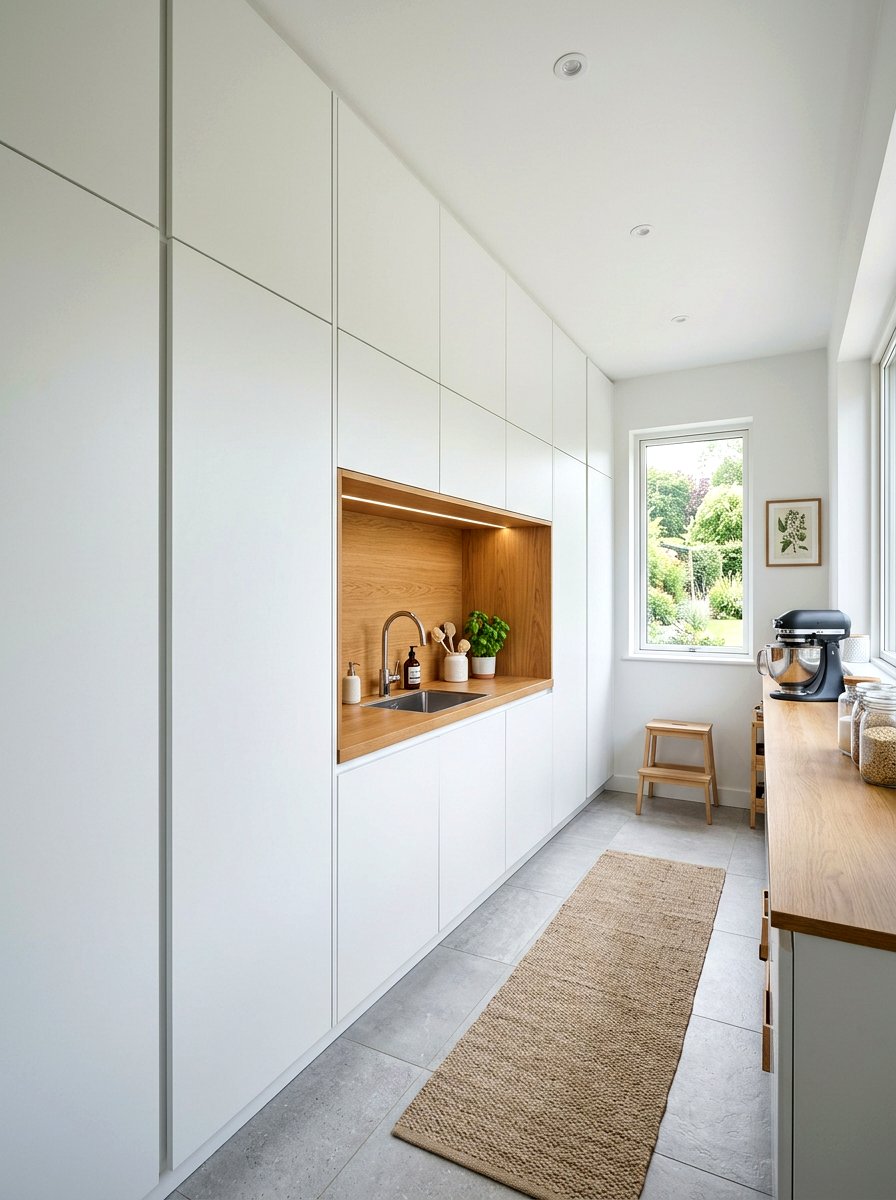 Scullery with floor to ceiling cabinets - 30 scullery kitchen ideas