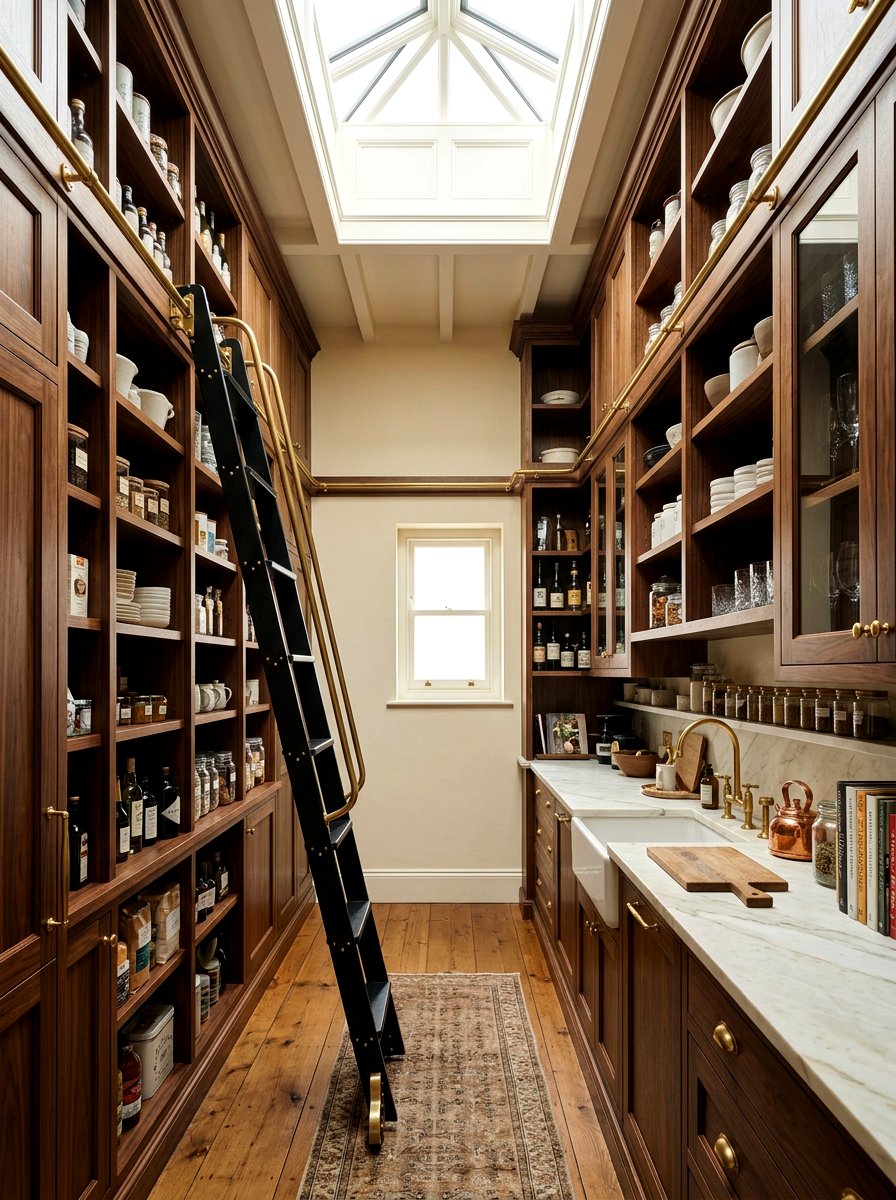 Scullery with ladder access - 30 scullery kitchen ideas