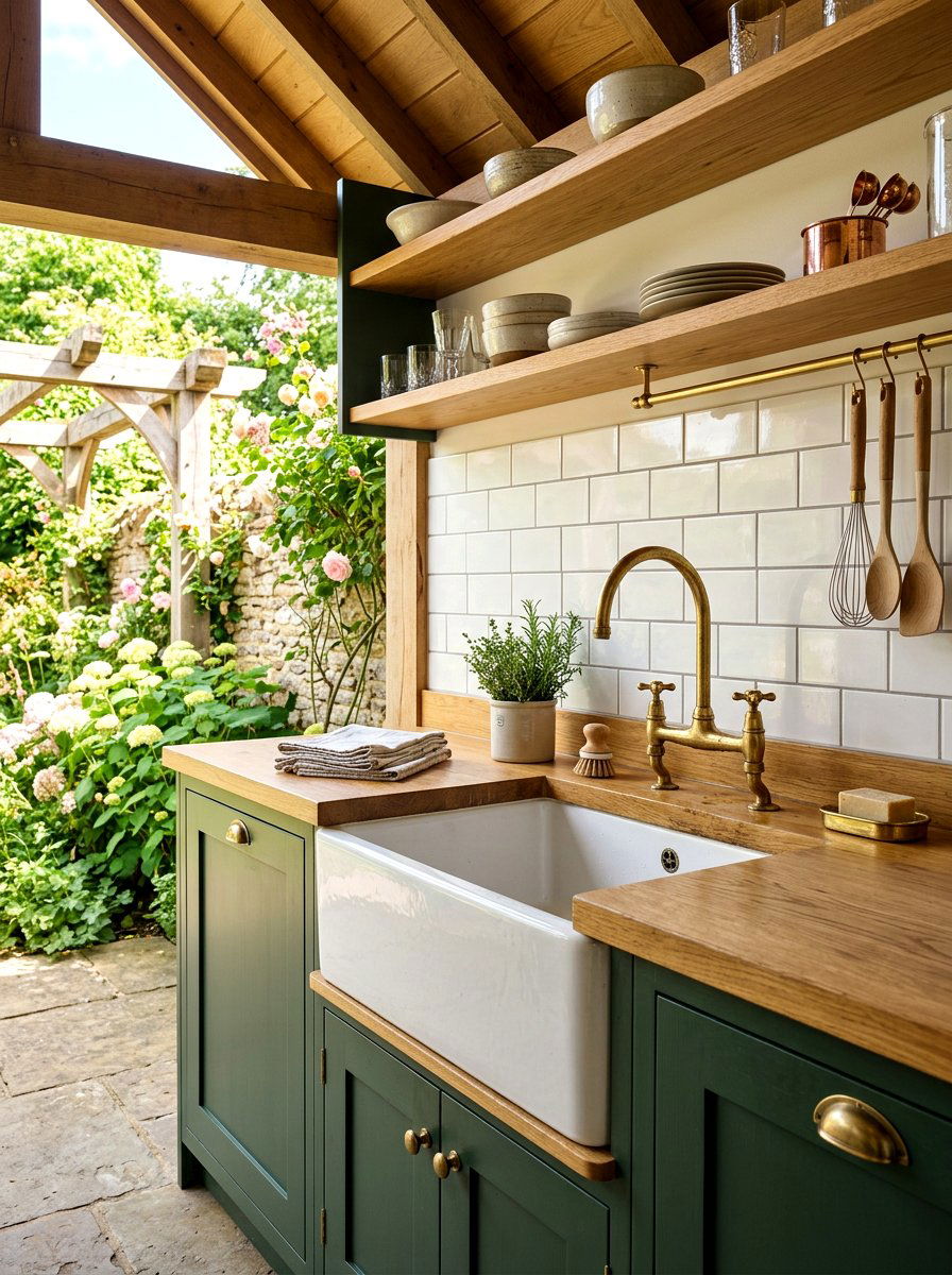 Scullery with sink - 30 back kitchen pantry ideas