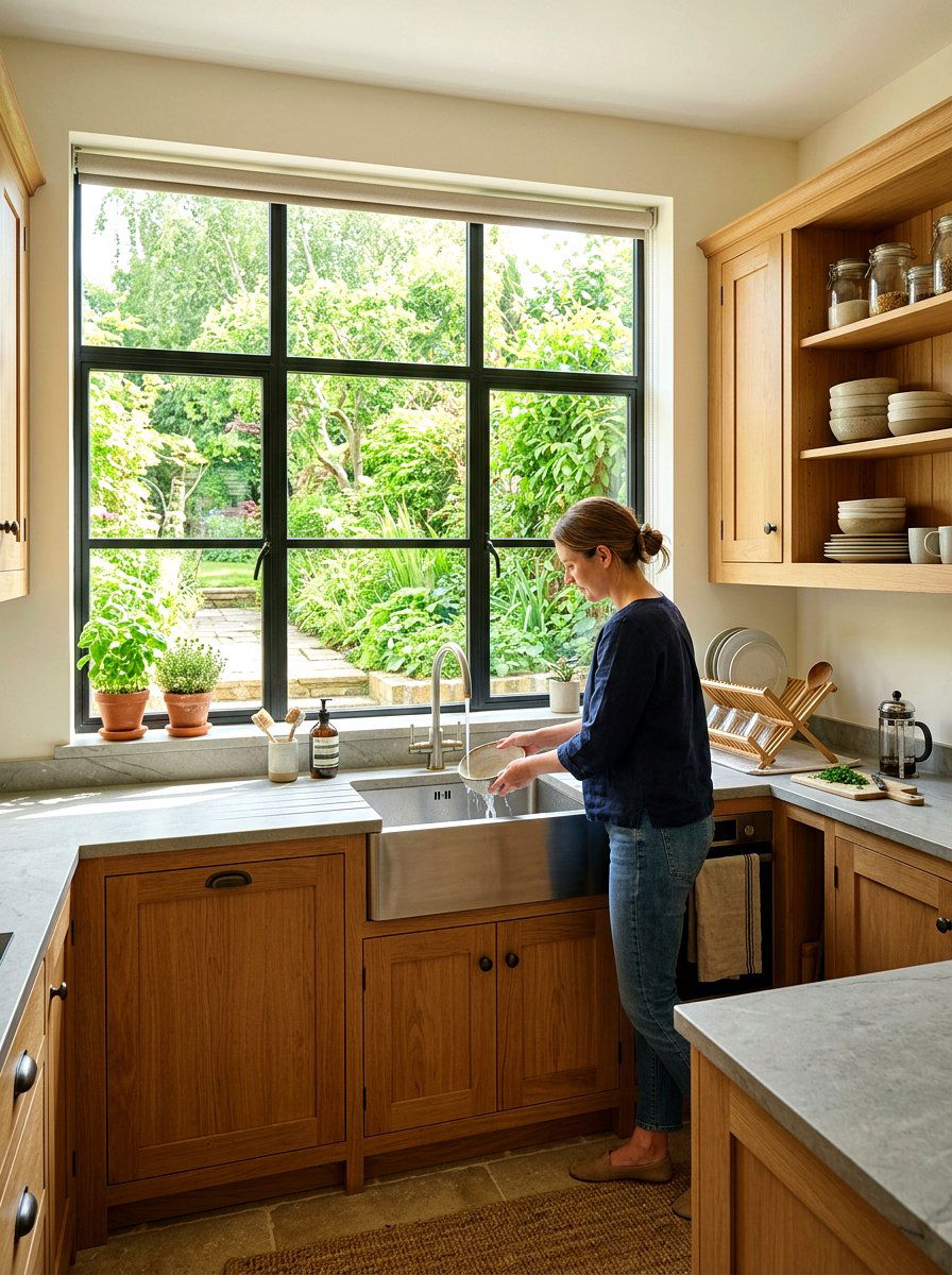 Scullery with window view - 30 scullery kitchen ideas