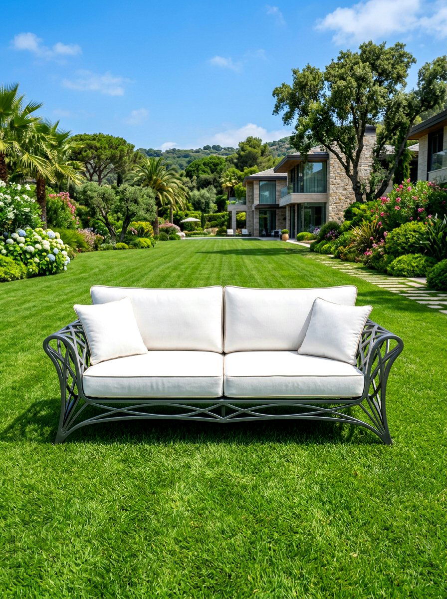 Sculpted Aluminum Sofa - 30 sculptural outdoor furniture ideas