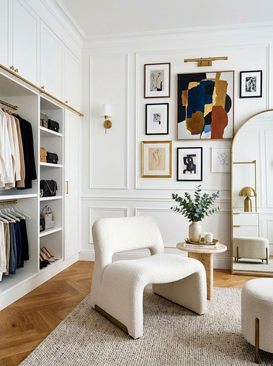 Sculptural Accent Chair - 30 dressing room seating ideas