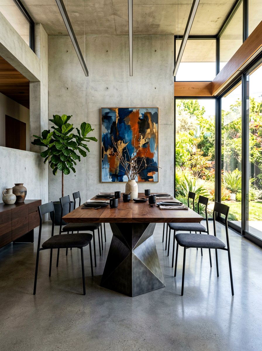 Sculptural Dining Table - 30 modern dining room ideas